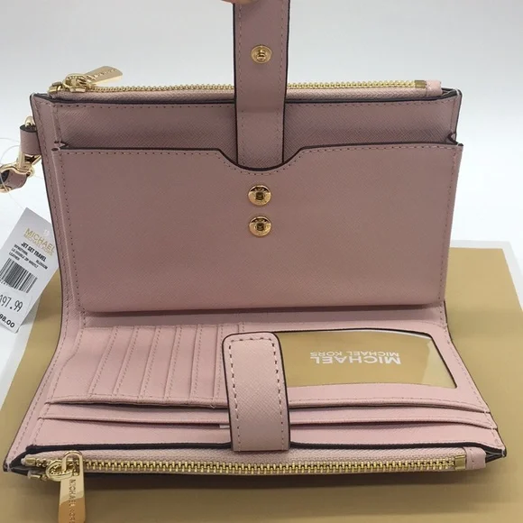 MICHAEL KORS LG DOUBLE ZIP WRISTLET BLOSSOM - Picture 6 of 16